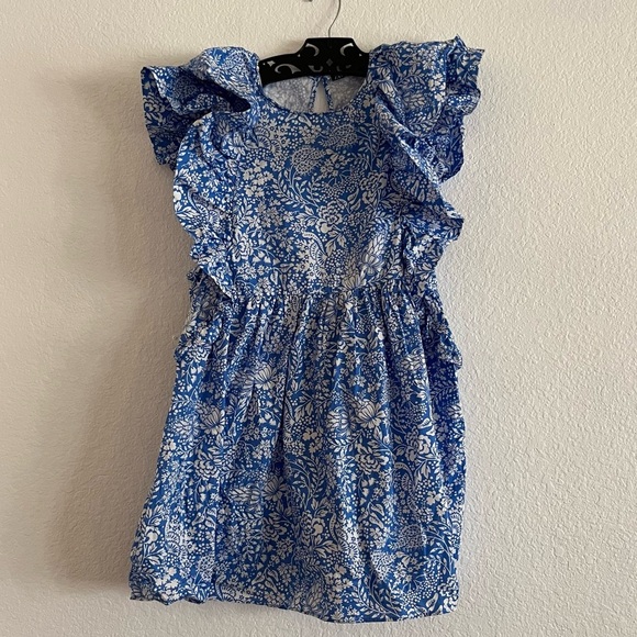 Zara Bloggers Fave Blue Floral Paisley Ruffle Dress - Picture 6 of 8
